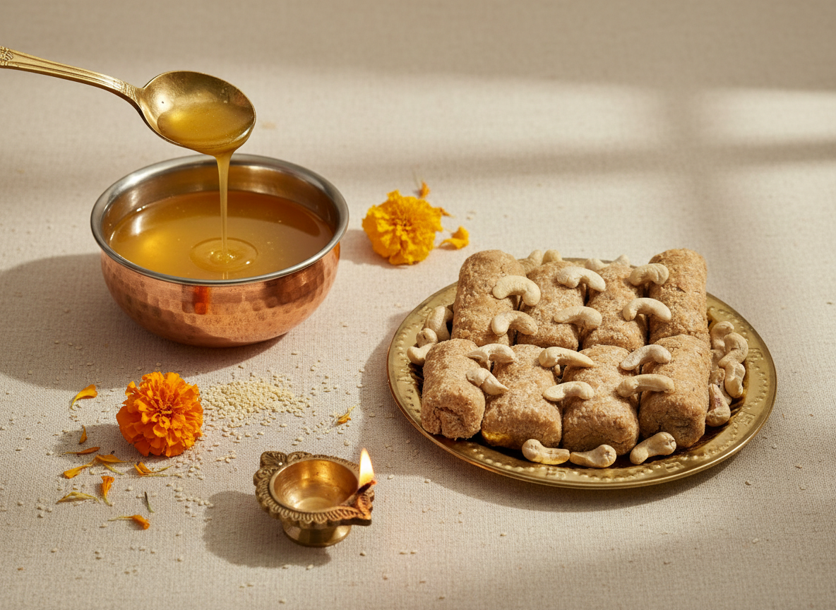 Royal Kaju Roll – Pure Sesame & Jaggery Delight With Cashews