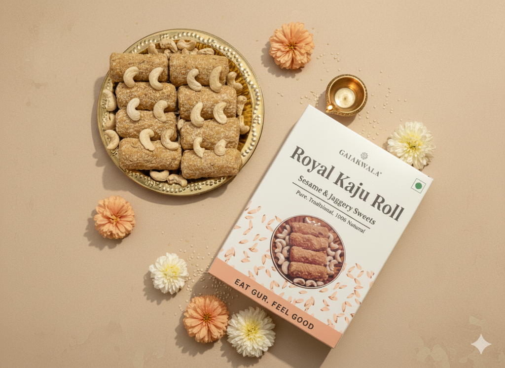 Royal Kaju Roll – Pure Sesame & Jaggery Delight With Cashews