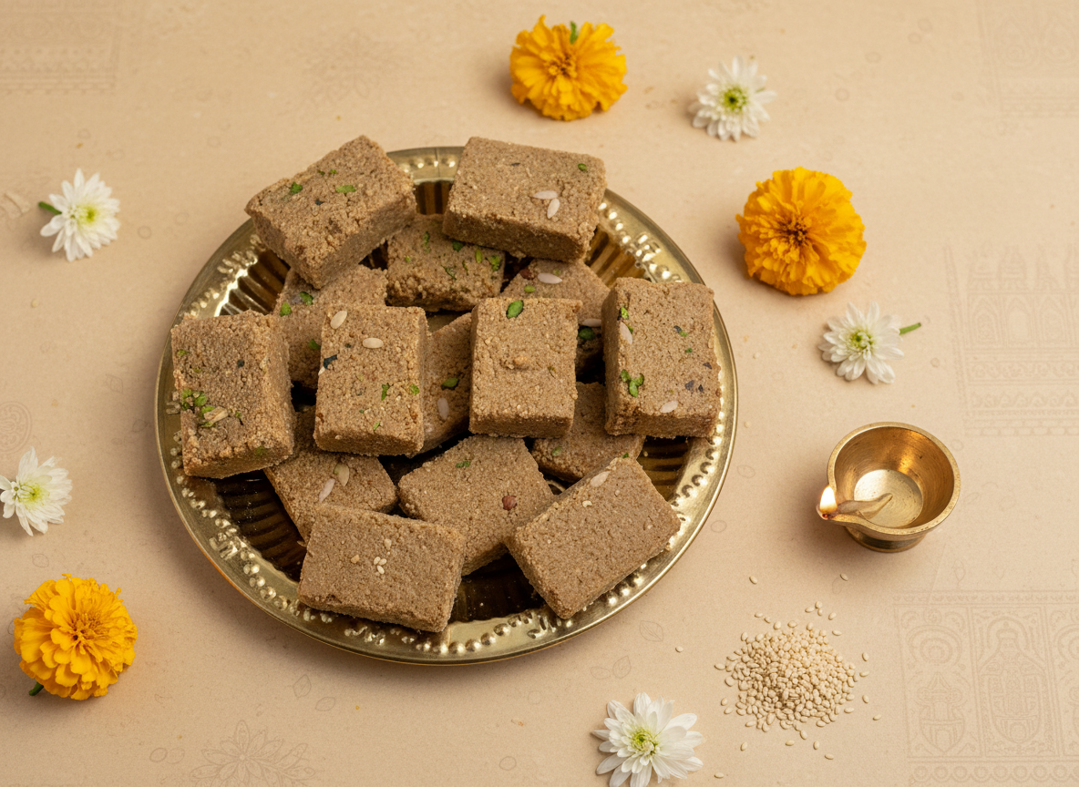Til Barfi – Pure Sesame & Jaggery Delight